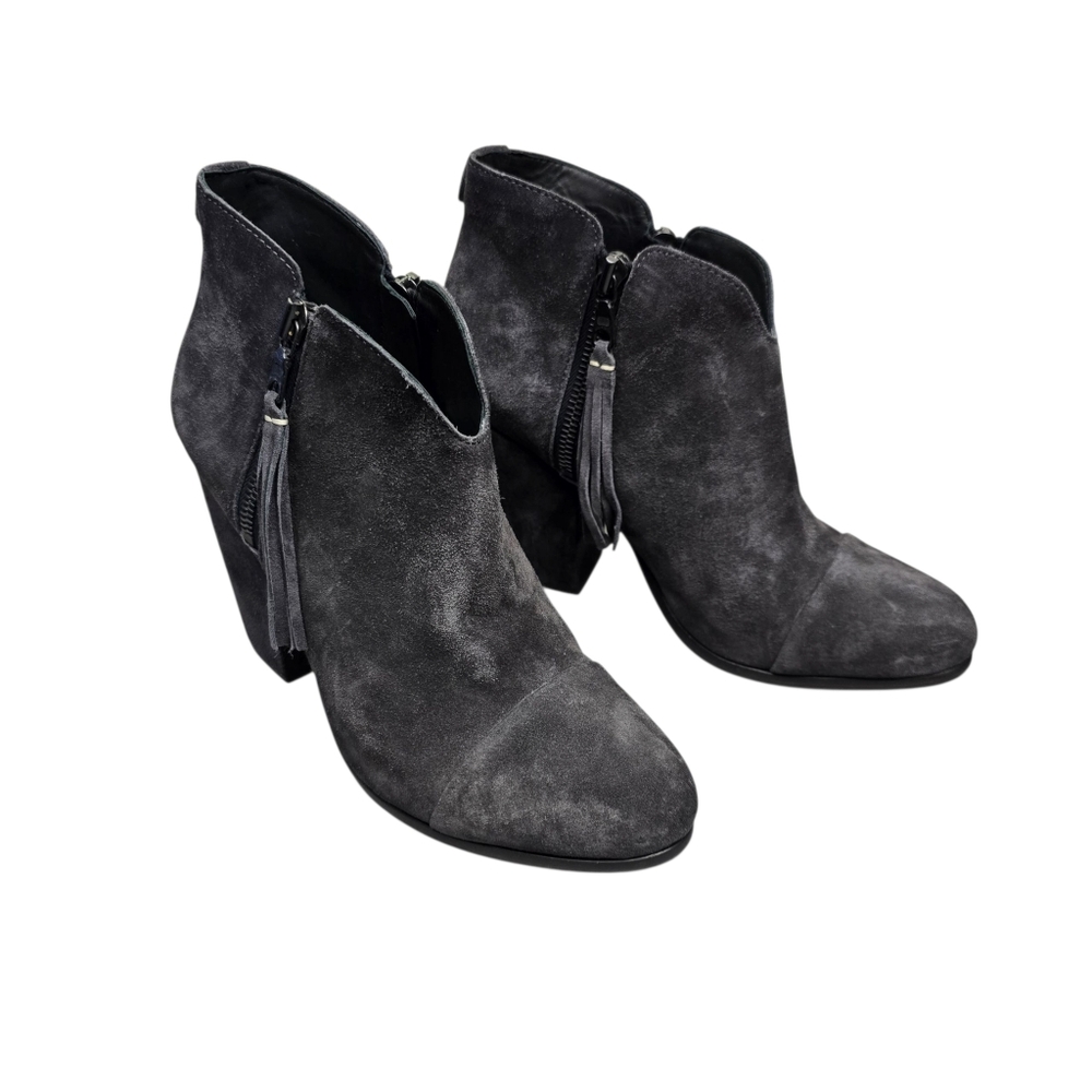 Rag & Bone Womens Margot Dark Grey Suede Leather Boots Shoe Size 8.5
